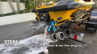 How to flush out your Jetski engine  Salty Captain [upl. by Byrne]