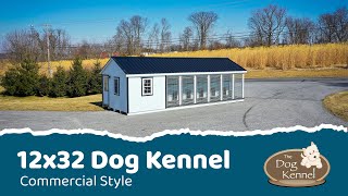 12x32 Commercial Dog Kennel From The Dog Kennel Collection [upl. by Annasiul]