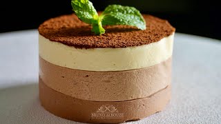 Triple Chocolate Mousse Cake Recipe – Bruno Albouze [upl. by Nolyarb]