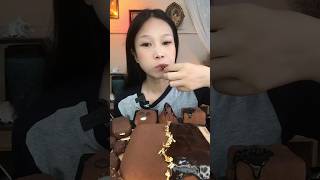 Dark chocolate Galore p1 🤎🍫🍫 mukbang chocolavacake asmreating [upl. by Atinav]