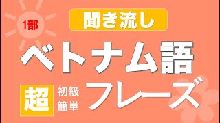 【聞き流しベトナム語】一番最初に覚えたいベトナム語のフレーズ初級会話フレーズ単語・日常会話・会話・単語・勉強・初心者・リスニング 【１部】 [upl. by Derward]