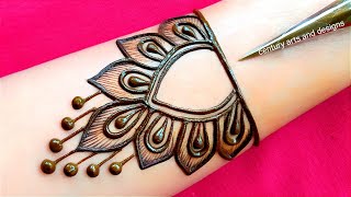 New stylish beautiful mehndi design  easy mehndi design  mehndi ka design  mehndi design  mehndi [upl. by Ddat196]