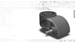 quotDesigning a Caster Wheel Fixture with Steel Pin in SolidWorks  Mechanical CADquot [upl. by Atiuqram]