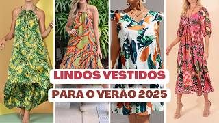 VESTIDOS PRIMAVERA VERÃO 2025  Cores Estampas e Mais e Outras TENDÊNCIAS da MODA 2025 [upl. by Lainad]