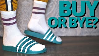 FAST DRYING Adidas ADILETTE SLIDER On Foot Review [upl. by Sairacaz252]