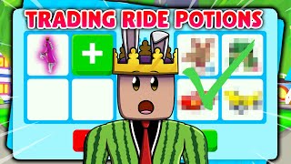 TRADING ONLY RIDE POTIONS IN ADOPT ME ROBLOX [upl. by Rimidalg]