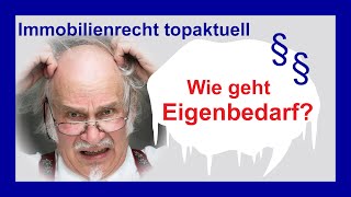 Grundlagen der Eigenbedarfskündigung  Tutorial [upl. by Aia]