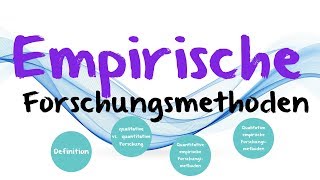 Empirische Forschung ✅ Quantitative amp qualitative Methoden [upl. by Ives]