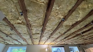 Soundproofing a ceiling with acoustic bracket  Timelapse [upl. by Euqinom]