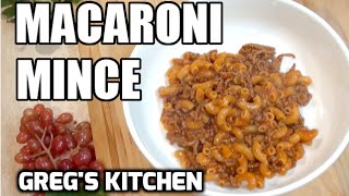 MACARONI MINCE RECIPE 4 Ingredients  Gregs Kitchen [upl. by Noraha]