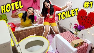 24 JAM DI HOTEL WC PART 1  UBAH KAMAR MANDI JADI HOTEL BINTANG LIMA  Vlog Lucu  CnX Adventurers [upl. by Tager]