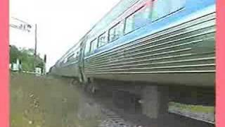 Amtraks CapeCodder Passing North Thru Wareham in Aug 89 [upl. by Cleres]