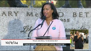 Mayor Bowser Celebrates Walk amp Roll to School Day 10924 [upl. by Yaras505]