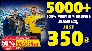 5000 Jeans కేవలం ₹350కె Branded Clothes Biggest Dussehra Discount Sale In Hyderabad  Telugu [upl. by Areema286]