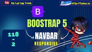 1182 Bootstrap5  Navbar Responsive Cách Sử Dụng Navbar Responsive Bootstrap 5 Cho Website [upl. by Ayekin]