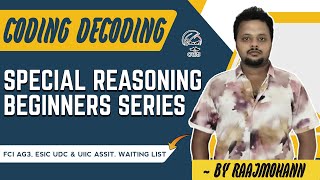 SPECIAL REASONING BEGINNERS SERIES BY EXPERT FACULTY  FCI AG3 ESIC UDC amp UIIC ASSIT WAITING LIST [upl. by Yrdnal]