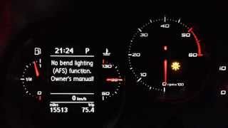 SEAT Leon Mk2 MFD  No Bend Lighting AFS Function Warning [upl. by Annawak651]