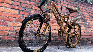 Restoration Rusty Kids Bike  Restoring Children Bicycle full video [upl. by Aihseyt]