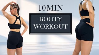 10 MIN BOOTY WORKOUT NO EQUIPMENT NO SQUAT NO LUNGES BEGINNER FRIENDLY katyfit [upl. by Lowe]