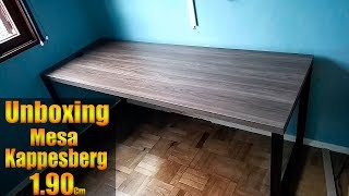 Unboxing Mesa Kappesberg Munique Carvalho 190cm  Português BR [upl. by Yerhpmuh366]