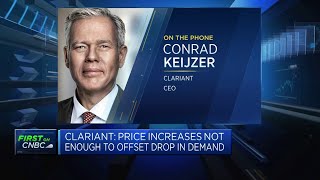 Clariant CEO Price increases have offset increased costs but not decrease in demand [upl. by Xella]