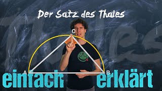 Satz des Thales  einfach erklärt [upl. by Aryt]