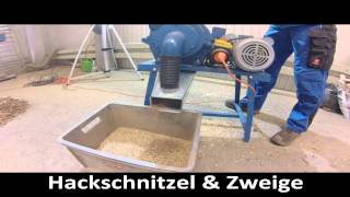 qteck Hammermühle HM158 22 kW 230 V Hammer Mill [upl. by Llesig886]