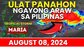 Ulat Panahon Ngayong Araw Sa Pilipinas August 08 2024  Pagasa Weather Update Today [upl. by Ahsito]