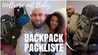 PACKLISTE WELTREISE mit Baby • Backpacking • Was nehmen wir mit • GoodMorningFlorence [upl. by Annirtak]