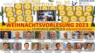 CHIRURGIE APPETIZER Weihnachtsvorlesung 2023 [upl. by Oos]