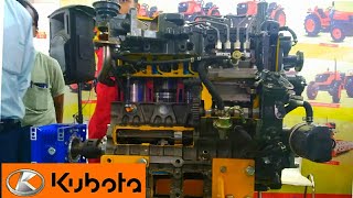 KUBOTA Tractor MU5501 car technology type mini engine working system [upl. by Annalla]