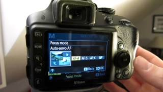 How to change Autofocus AF settings on Nikon D3300 [upl. by Anidam605]