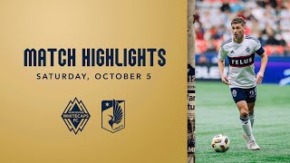 HIGHLIGHTS Vancouver Whitecaps FC vs Minnesota United  October 05 2024 [upl. by Hayidah]