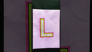 L letter with Nion colours painting 💛🩷trending popular viralvideo viralshorts trendingshorts [upl. by Ania]