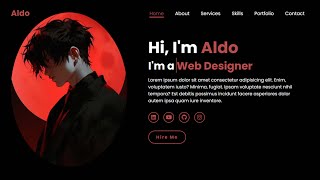 Create A Portfolio Website Using HTML and CSS Only Easy Tutorial [upl. by Ynattirb537]