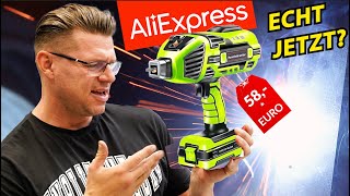 AKKUSCHRAUBER als SCHWEISSGERÄT  58 € von ALIEXPRESS  CHINA TOOLS im TEST [upl. by Ayrolg131]