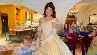 Meeting Belle Aurora Tiana Ariel and Snow White at Akershus Royal Banquet Hall [upl. by Nager]