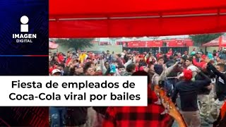 Festejo de empleados de CocaCola se viraliza por sus bailes [upl. by Annasoh]