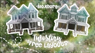 Roblox Bloxburg  TwoStory Free House Layouts  Minami Oroi [upl. by Ange]