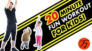 Kids exercise workout 20 minute fitness routine [upl. by Rikahs598]