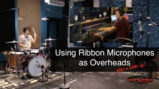 Recording with Ribbon Mics Overheads [upl. by Born844]