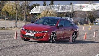 Peugeot 508 2019  Maniobra de esquiva moose test y eslalon  km77com [upl. by Anaher]