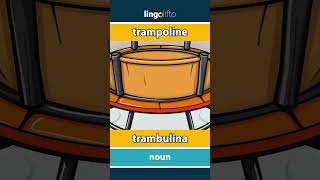 🇬🇧🇷🇴 trampoline  trambulina  learn English  să învățăm engleza [upl. by Joanie]