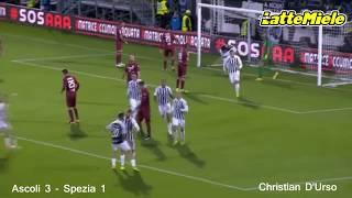 DURSO CARPANI FAVILLI Goal Ascoli 3  Spezia 1 241017 [upl. by Eeima]