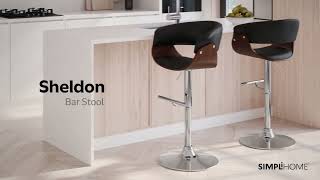 Sheldon Bar Stool from Simpli Home [upl. by Hannad263]