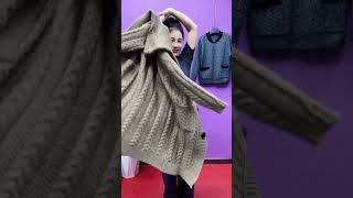 knitted suit knitted coat elegant intellectual and beautiful Not picky about body shape or people [upl. by Scarlett]