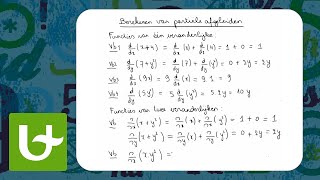 Het berekenen van partiële afgeleiden [upl. by Gunther]
