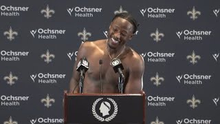 Alvin Kamara on Franchise Record in Win  SaintsFalcons Postgame  2024 NFL Week 10 [upl. by De]