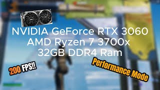 RTX 3060  Ryzen 7 3700x  Fortnite Chapter 5  Performance Mode  Benchmark 2024 [upl. by Kaazi727]