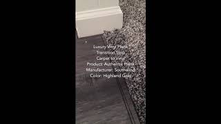 First attempt at installing a transition strip installation carpet to luxury vinyl plank [upl. by Natanoj449]